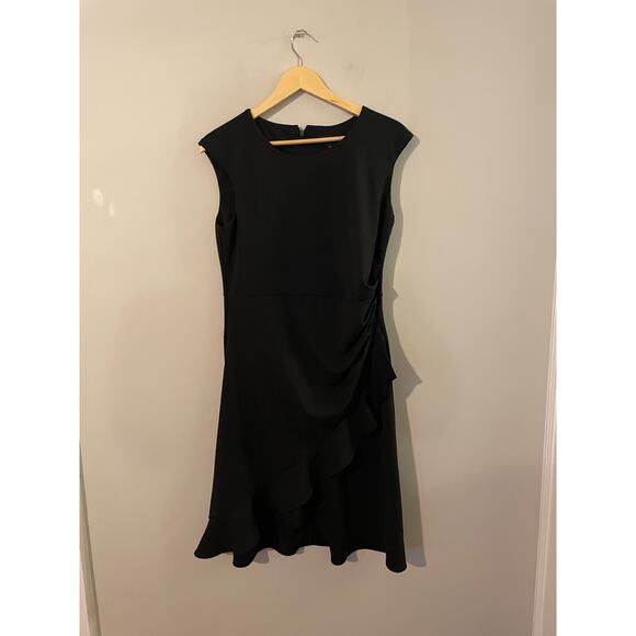 DKNY Dresses & Skirts - DKNY Black Ruched Whimsygoth Ruffle Dark Romantic Fairy Dress